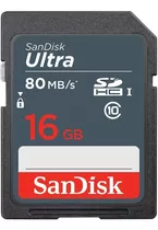 Memoria Sandisk Ultra 16gb Sdhc Uhs-i C-10 80mb/s Envío Ya