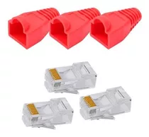 Plug Rj45 Cat 6 Paquete Por 100 Unidades+ 100 Botas