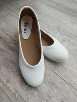 Zapato Chatita Balerina Fiesta Blanco Comunion Nena 30 Al 39