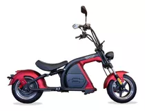 Moto Eléctrica Chopper Gilroy Motor Bateria Litio Color Rojo