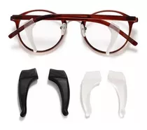 3 Pares Soporte De Lentes Silicona Antideslizante Negro.