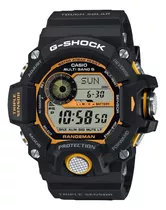 Reloj Casio G-shock Rangeman Gw-9400y-1 Original E-watch Color De La Correa Negro Color Del Bisel Negro Color Del Fondo Negro