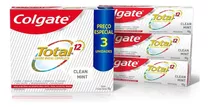 Creme Dental Colgate Total 12 Clean Mint 3 Unid 90g Preço Especial