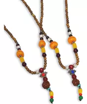 Collar Budista Reiki India Sandalo Rudraksha Y Dije Florloto