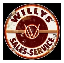 Carteles Antiguos Chapa 50cm Jeep Willys Sale Service Au-172