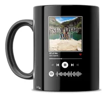 Caneca Interativa Spotify Preta Com Foto Personalizada