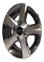 Rodas Esportivas Kr Ford Fiesta Ka Aro14 (jogo) 4x108 +bicos Cor Grafite Diamantado