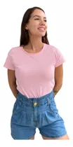 Camiseta Feminina Babylook Gola Redonda Básica Slim