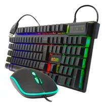 Kit Teclado E Mouse 2400 Dpi Gamer Led Rgb Português Brasil 