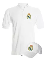 Camiseta Tipo Polo Real Madrid Obsequio Gorra Serie White