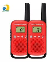 Rádio Comunicador Motorola Talkabout 25km T110br Vermelho