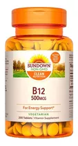 Vitamina B12 - Sundown Naturals - 200 Cápsulas - Envíos