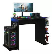 Escritorio Gamer Madesa 9414 Para Pc Y Consola Color Negro