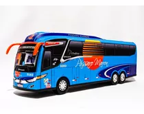 Miniatura Ônibus Pássaro Marrom Azul G7 1200  48 Centímetros