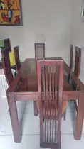 Juego De Comedor En Caoba 