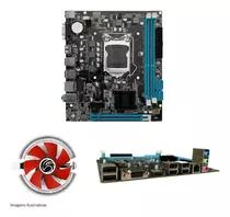 Placa Mãe P/ Cpu, Pc Lga 1155 H61 Suporta I3/i5/i7 + Cooler 