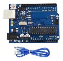 Tarjeta De Desarrollo Uno R3 Compatible Arduino, Con Cable.