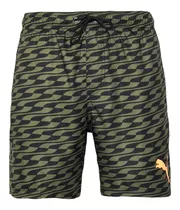 Short Puma De Baño Fortmstrip Mid Vrd/ngo Natacion Hombre