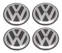 Jogo Emblema Logo Adesivo Centro De Roda Vw Volkswagen 90mm