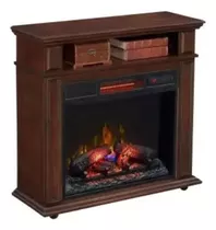 Chimenea Móvil Infrarroja Con Pantalla Calentador Infrarrojo Color Marrón Oscuro