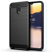 Funda Para Nokia 2.3, Con Protector De Pantalla Hd-negra