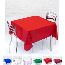 Cozzilar Toalha De Mesa Oxford Liso Quadrada Vermelho