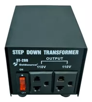 Transformador 220 - 110v 200w 2 Tomacorriente - Central Shop