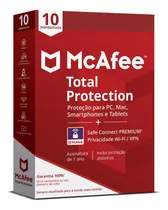 Mcafee Total Protection 10 Dispositivos + Safe Connect