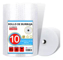 Plástico- Papel- Burbuja - Poliburbuja Rollo 10 Mts X 40 Cm