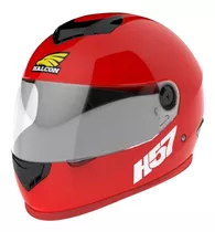 Casco Para Moto Integral Halcon H57  Rojo Talle L 