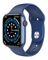 Smartwatch Microwear Series 7 W37 1.75  Caja 44mm De  Aluminio Y Cerámica  Blue, Malla  Blue De  Silicona