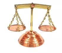 Símbolo Do Direito Balança Em Cobre Miniatura | 2 Unidades 