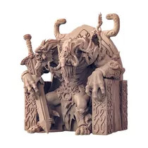 Miniaturas Ninho De Chefes Rei Troll Sentado D&d Rpg Coleção