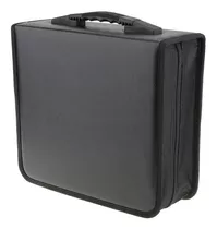 Negro Cuero De 400 Cd Dvd Vcd Titular Caja Cartera