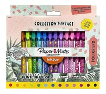 16 Boligrafo Vintage Colores Punta Media 1.0mm Paper Mate Color Del Exterior Color De La Tinta