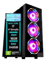 Pc Gamer Fácil Intel Core I7 4ª 16gb Gtx 1650 4gb Ssd 240gb