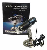 Microscopio Digital Usb 8 Led 1000x Con Disco Negro