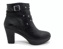 Botinetas Botas Lady Stork Barbie Taco Cierre Urbanas