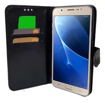  Capa Para Galaxy J7 2016 Metal Flip Carteira Magnético 