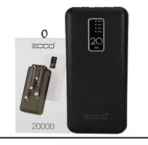 Cargador Portatil De 20.000 Mah Ecco Carga Rapida