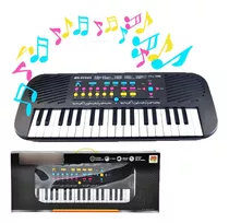 Piano Teclado Musical Grande Educativo C Microfone 37 Teclas