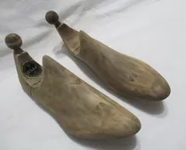 Antiguo Par Hormas De Madera #8a Zapatos Calzado Dr Scholl 