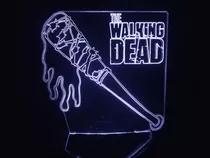 Luminária Led 3d Lucille Negan B1 The Walking Dead Zumbi