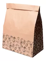 Saco De Papel Fast Food Delivery M1 35x28x18cm - 50 Unidades