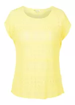 Blusa Amarilla De Encaje Elastizado Importada Talle Grande