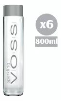 6x Agua Mineral Voss Premium Noruega Sparkling Con Gas 800ml