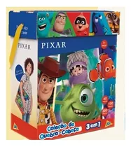 Maleta Pixar Coleção De Quebra-cabeça 3 Em 1