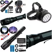 Linterna Led  Recargable + Soporte Rifle + Regalo  Minero