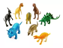 Dinossauro Kit 8 Pecas Borracha Com Inmetro