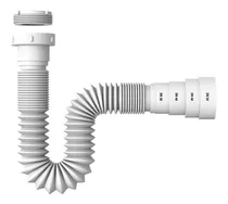 Sifão Extensível Sanfonado Longo Para Pia, Tanque, Etc Cor Branco